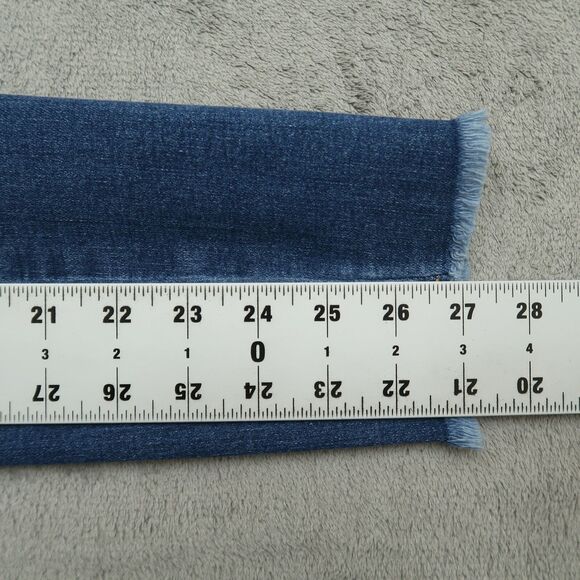 Wax Jeans Junior's Size 7/28 Blue High-Rise Skinny Denim 27" Inseam Distressed - Picture 5 of 16